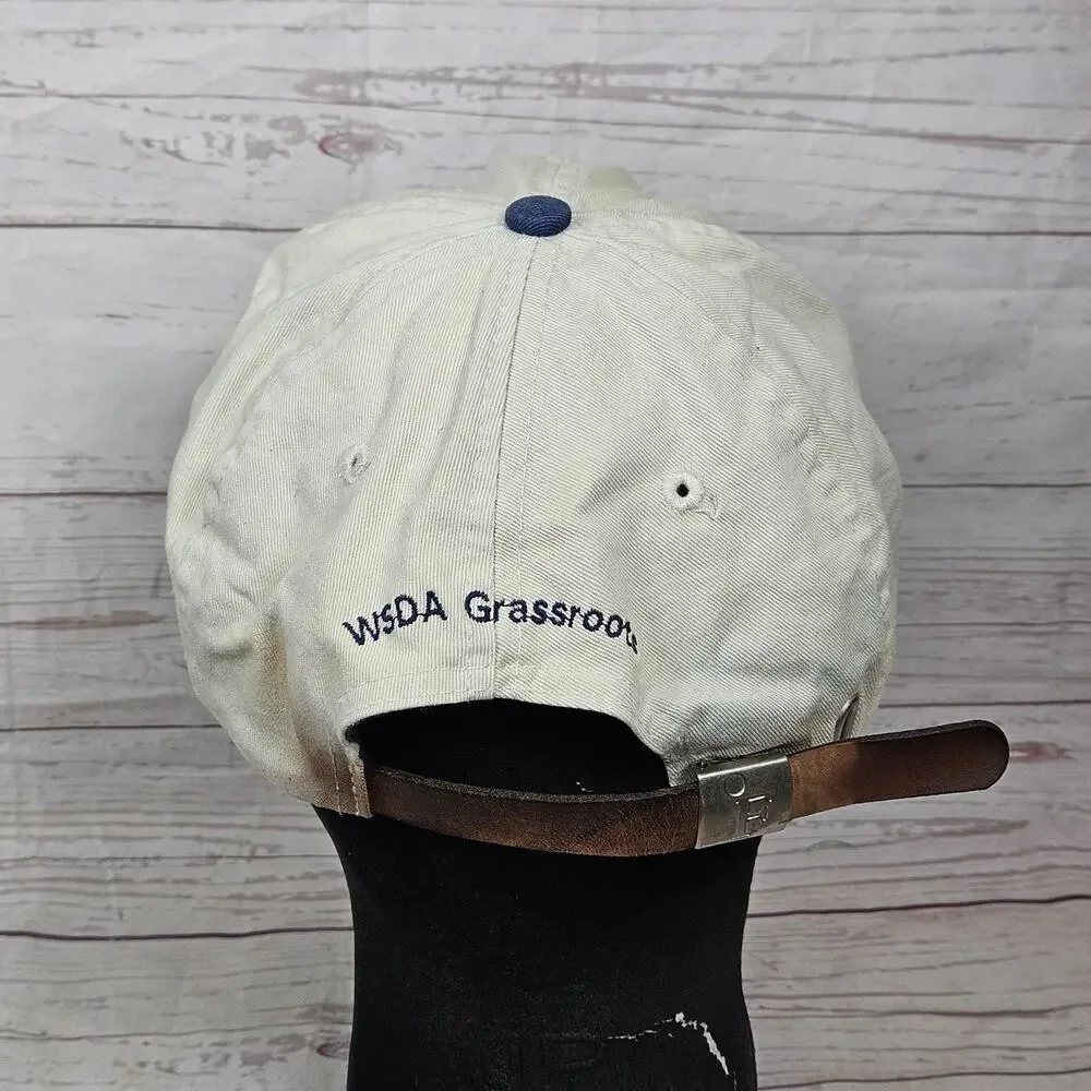 Fahrenheit Hat Adjustable Men's Cream Navy American Flag Tooth WSDA Grassroots